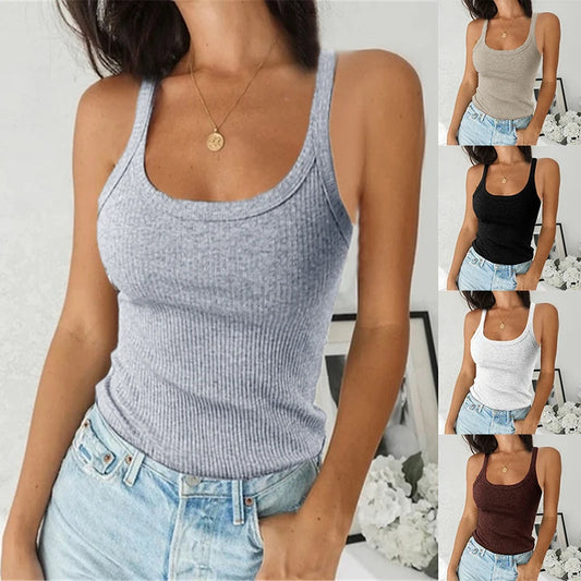 O Neck Summer Knit Vest Sleeveless