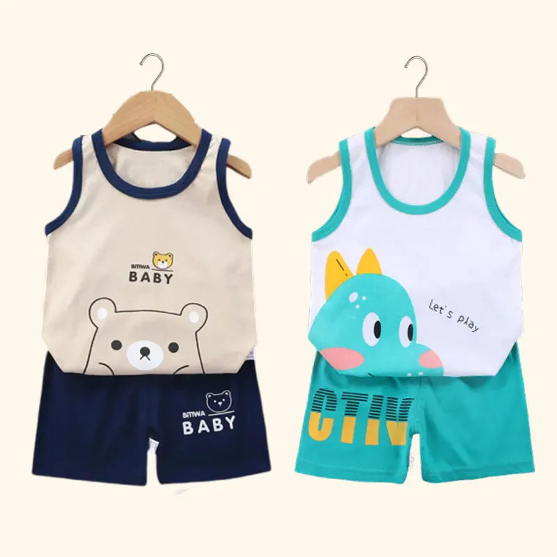 2PCS Children Clothing Vest Suit Children's Sets