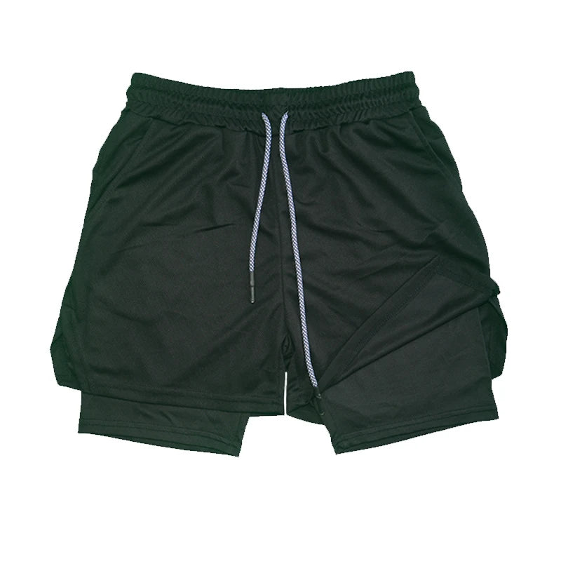 Men's Double Layer Fitness Shorts